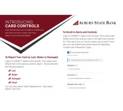 YouTube Video of Print Marketing: Auburn State Bank Card Controls