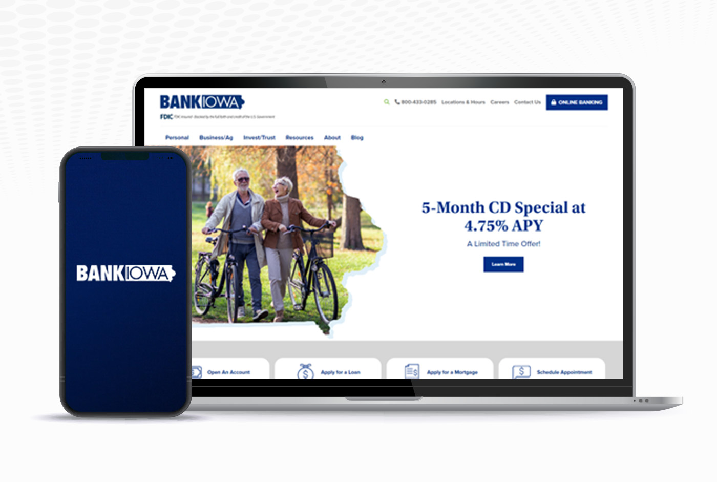 BankIowa Website Mockup